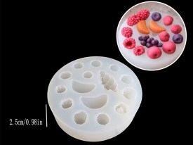 Molde silicona frutas surtidas 